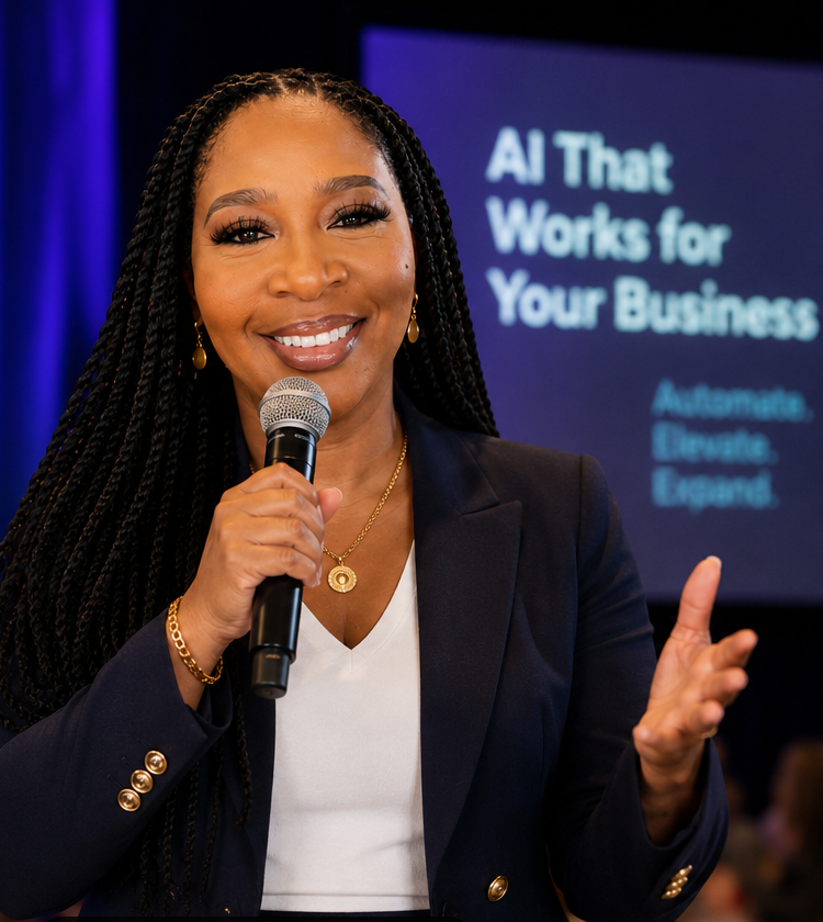 Verona Haughton speaking at a conference